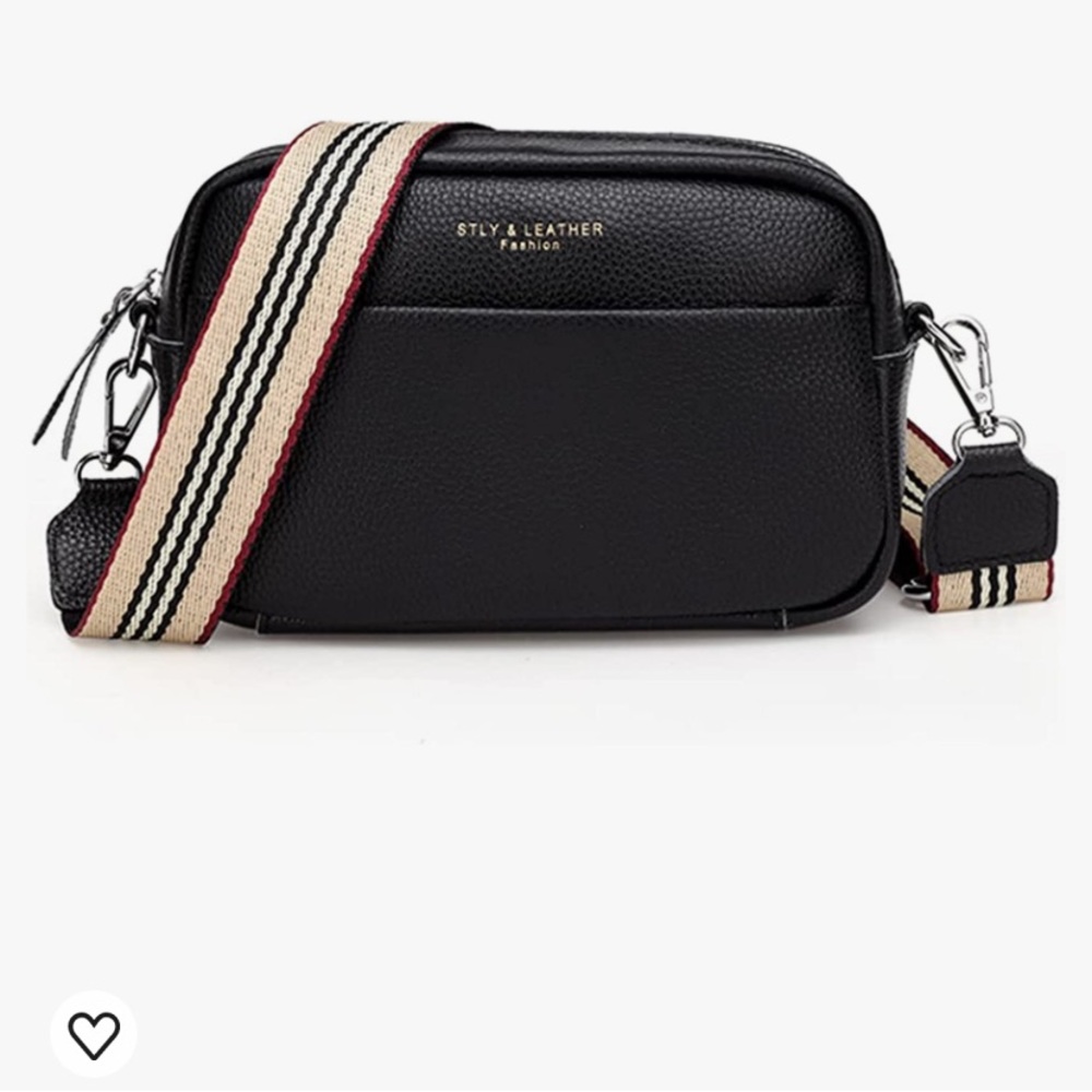 Crossbody Bag for Women Genuine Leather Wide Strap Shoulder Bag Purse